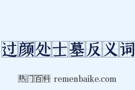过颜处士墓反义词是什么意思的图片